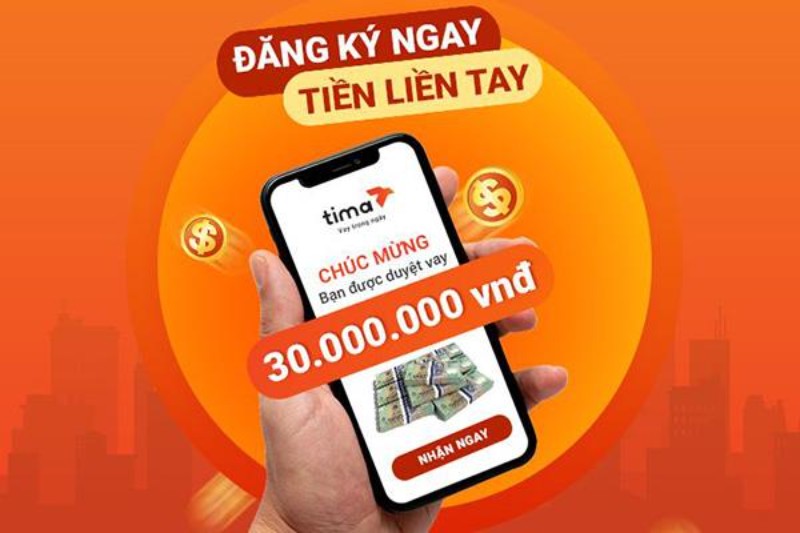Hướng dẫn vay tiền online Tima nhận tiền trong 2 giờ 